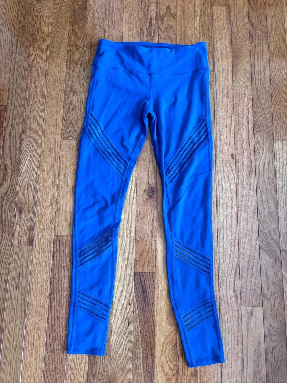 ALO Yoga Blue Leggings with Mesh